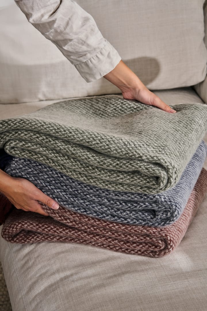 Sandstone wool throw 130x180 cm, Khaki green Scandi Living
