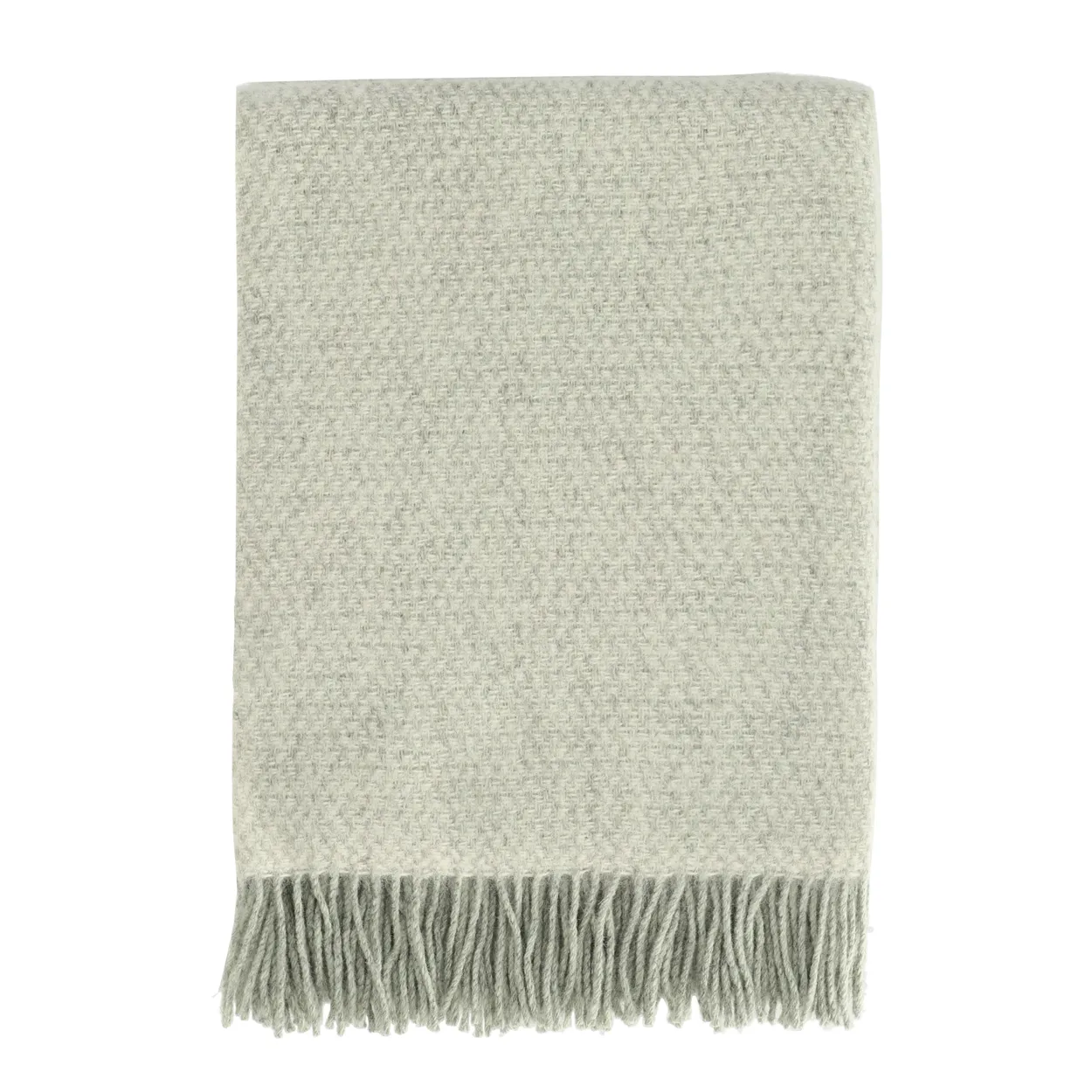 Scandi Living Sandstone wool throw 130x180 cm Sage Melange
