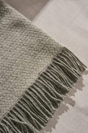 Sandstone wool throw 130x180 cm - Sage Melange - Scandi Living