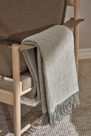 Sandstone wool throw 130x180 cm - Sage Melange - Scandi Living