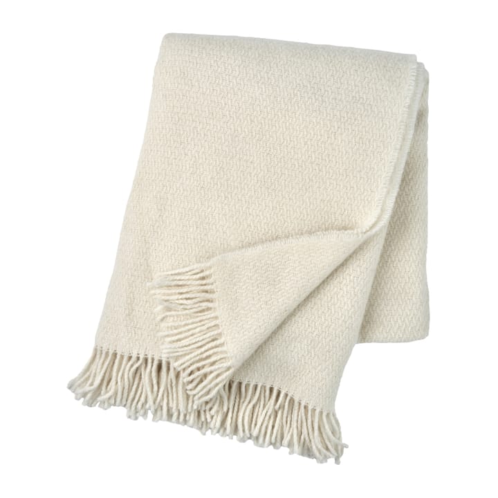 Sandstone wool throw 130x180 cm - White - Scandi Living