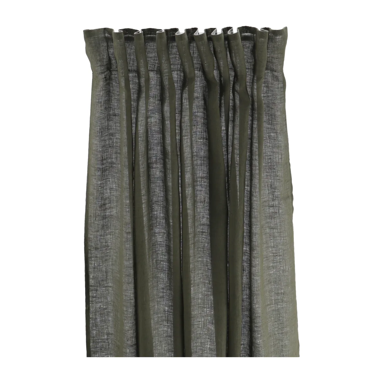 Scandi Living Serenity curtain with multiband 129x250 cm Forest green