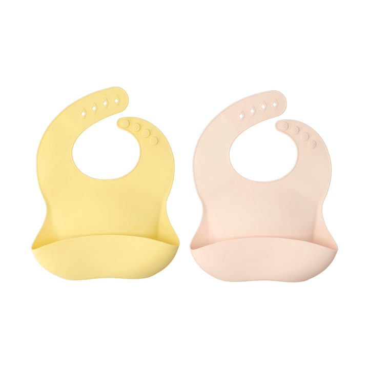 Silly bib silicone 2-pack - Blush Lemon - Scandi Living