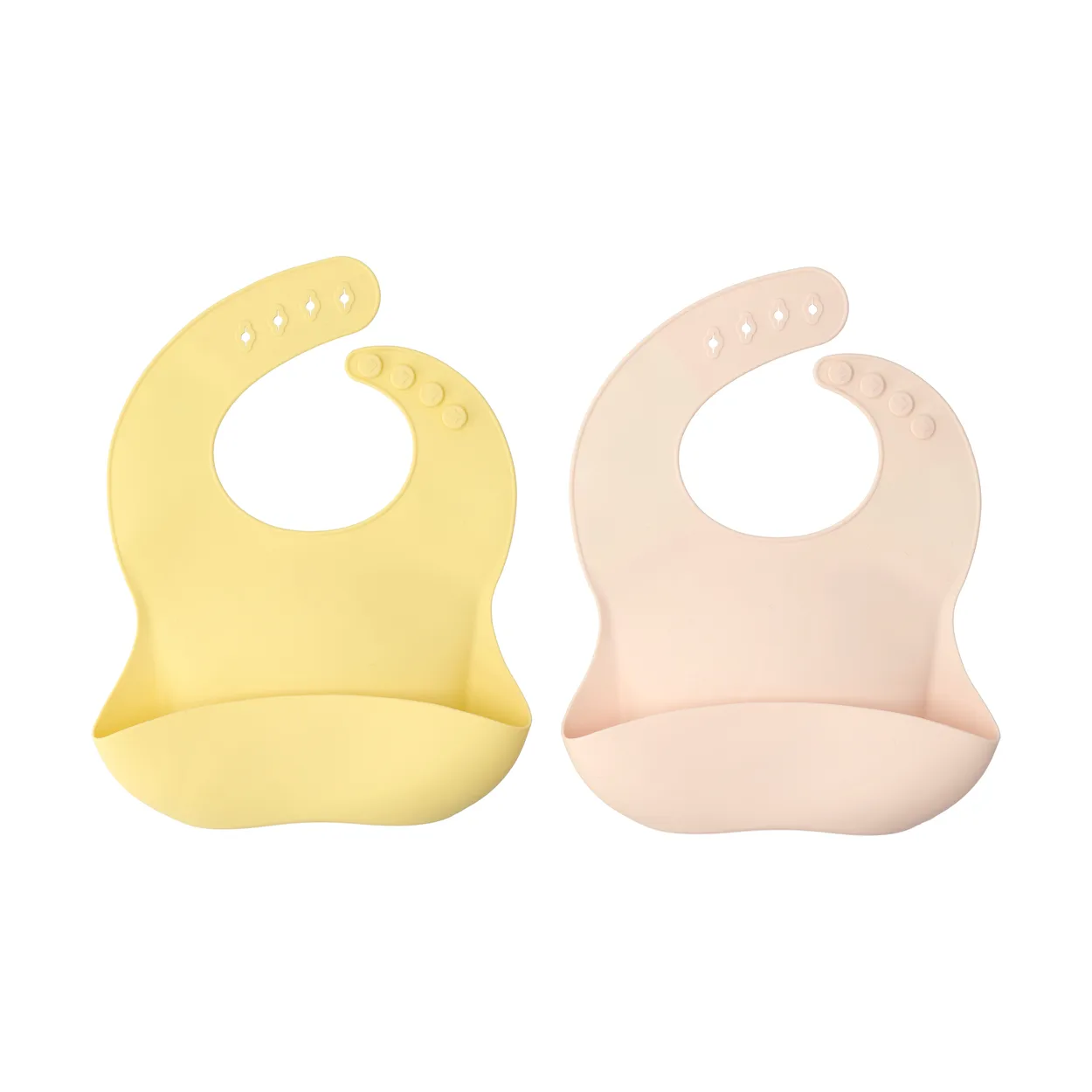 Scandi Living Silly bib silicone 2-pack Blush Lemon