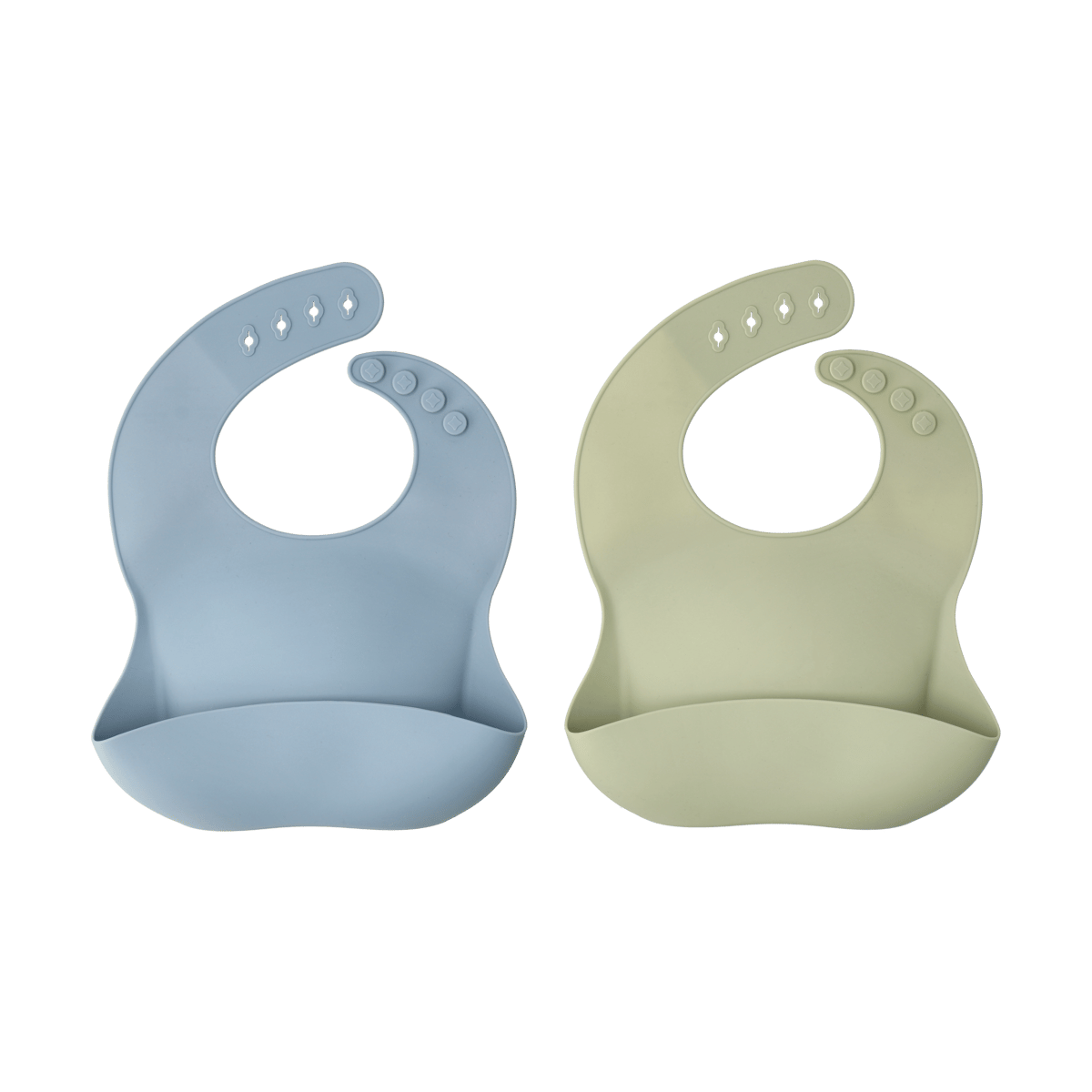 Scandi Living Silly bib silicone 2-pack Green-Blue | Scandinavian Design | Other kitchen utensils | Brown