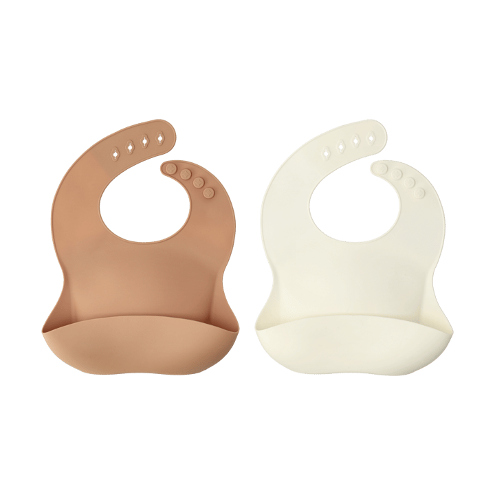 Silly bib silicone 2-pack - Vanilla-hazelnut - Scandi Living