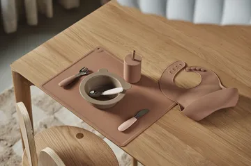 Silly bib silicone 2-pack - Vanilla-hazelnut - Scandi Living