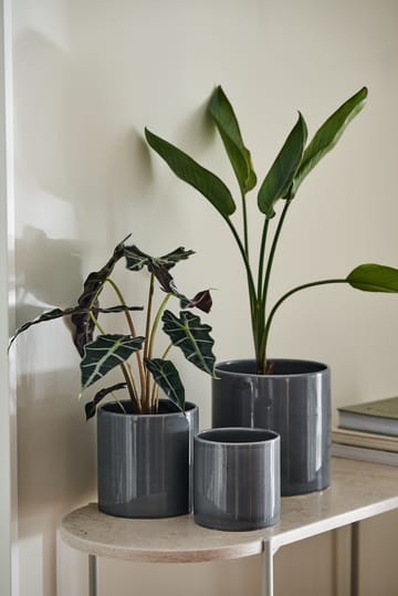 Sleek pot Ø15 cm - Charcoal - Scandi Living