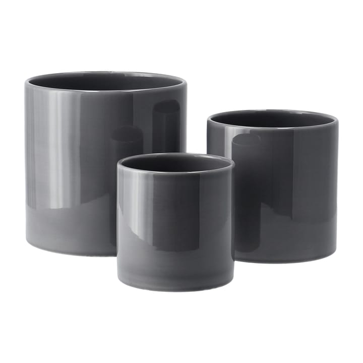 Sleek pot Ø15 cm - Charcoal - Scandi Living