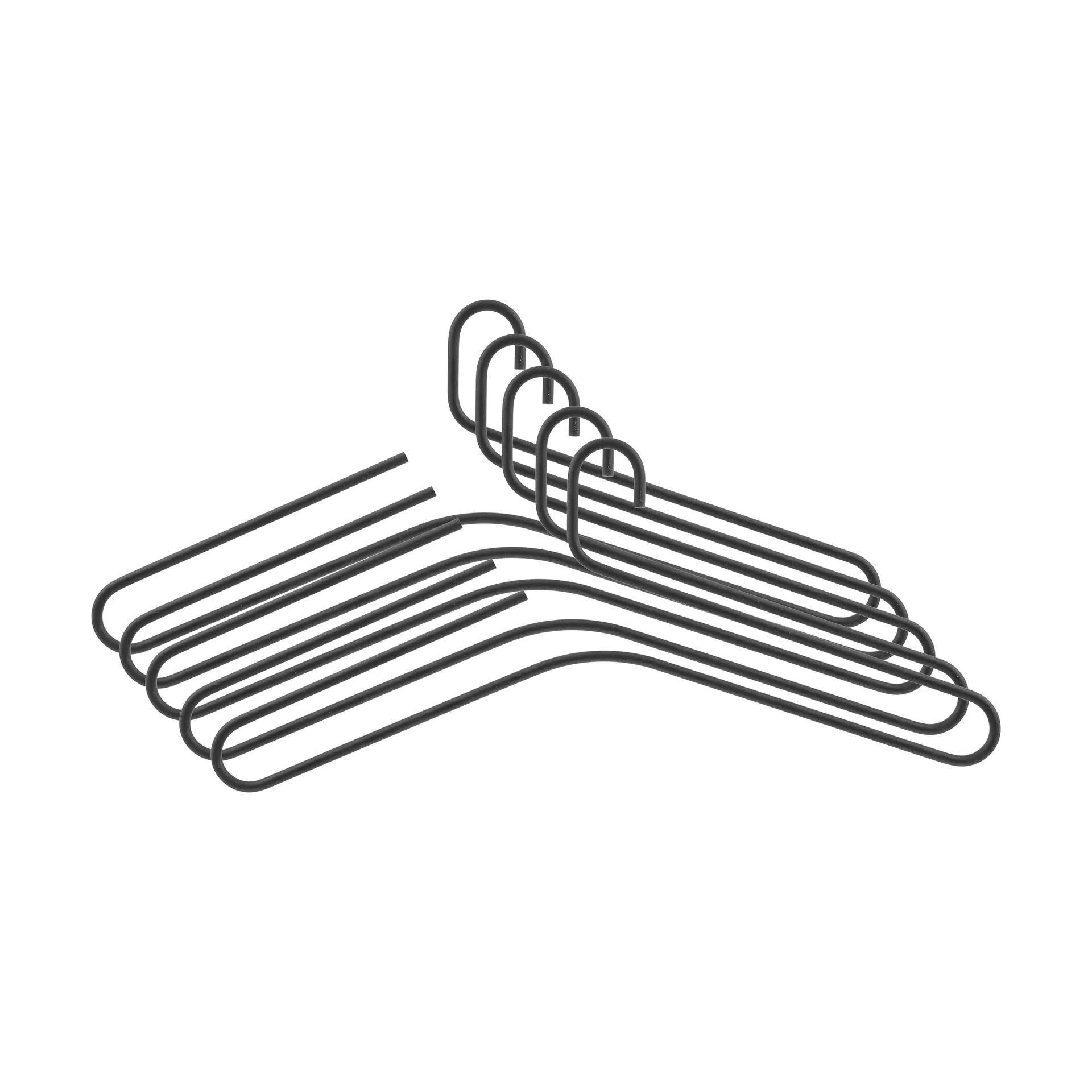 Smooth hanger 5-pack, Black Scandi Living