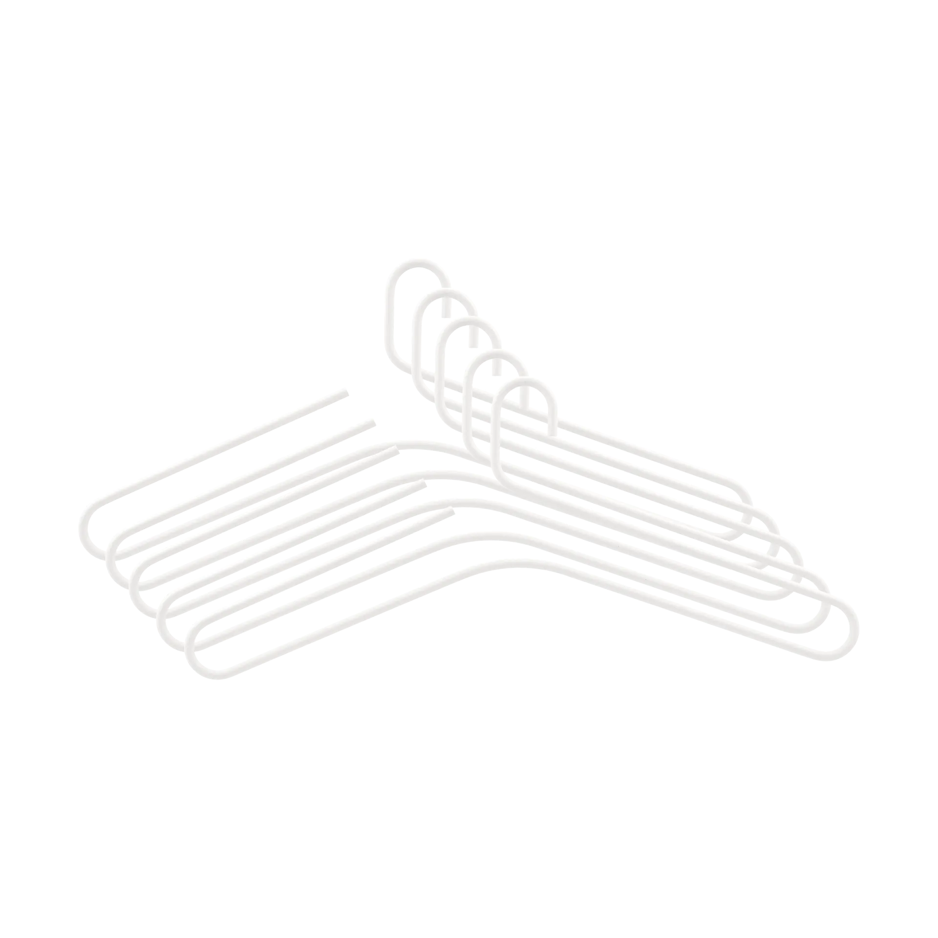 Smooth hanger 5-pack, White Scandi Living