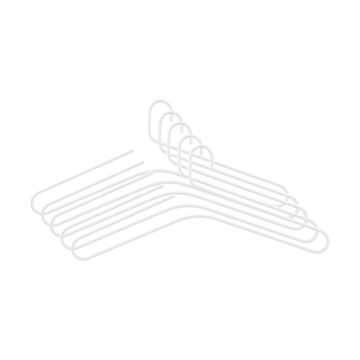 Smooth hanger 5-pack - White - Scandi Living