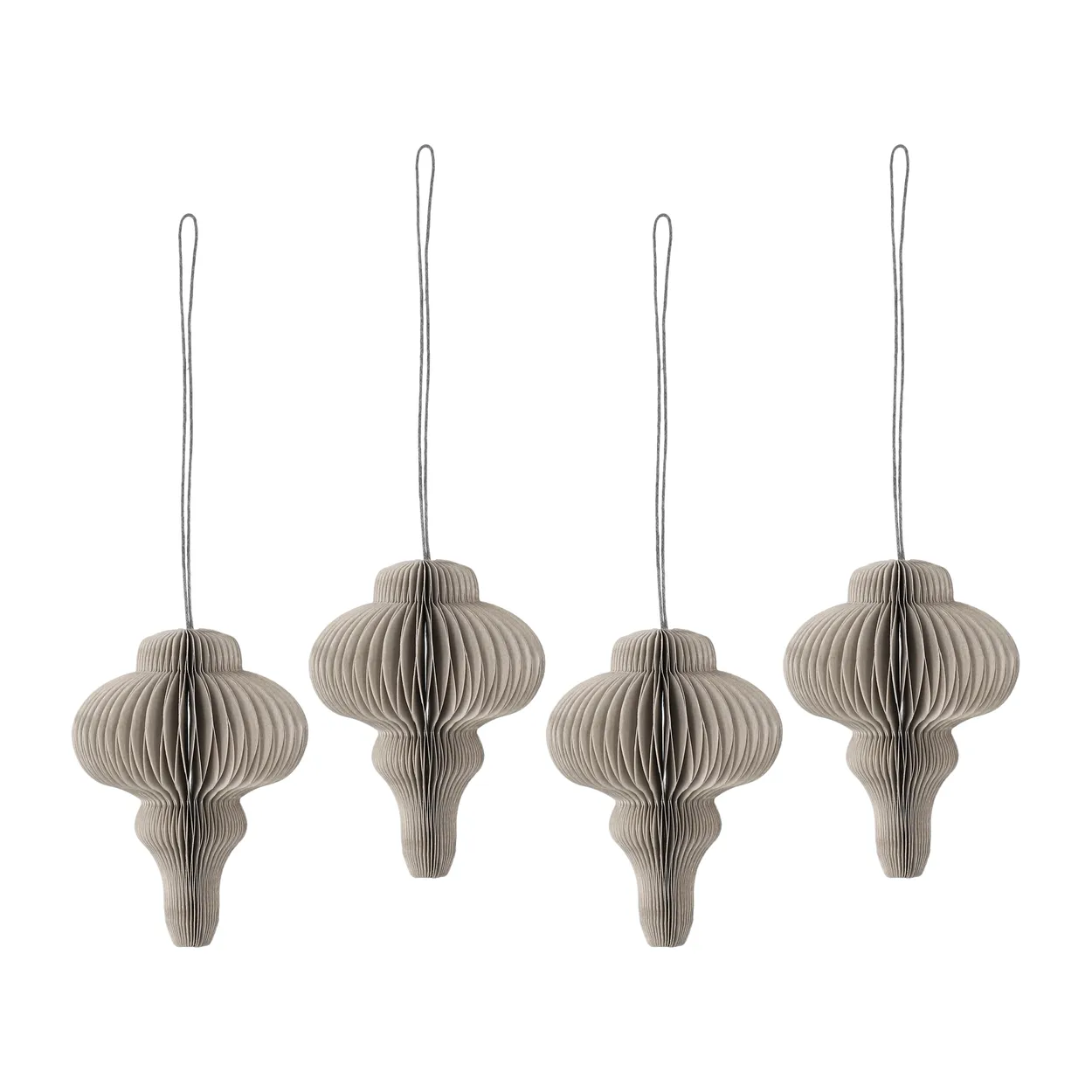 Scandi Living Spira baubles 4-pack Beige | Scandinavian Design | Christmas decorations | Beige
