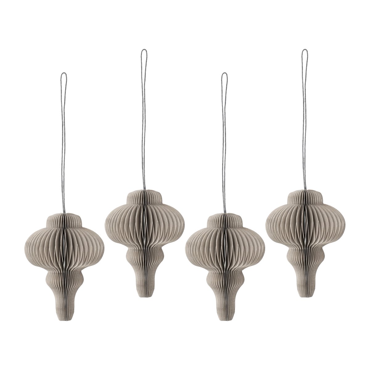 Scandi Living Spira baubles 4-pack Beige | Scandinavian Design | Christmas decorations | Beige