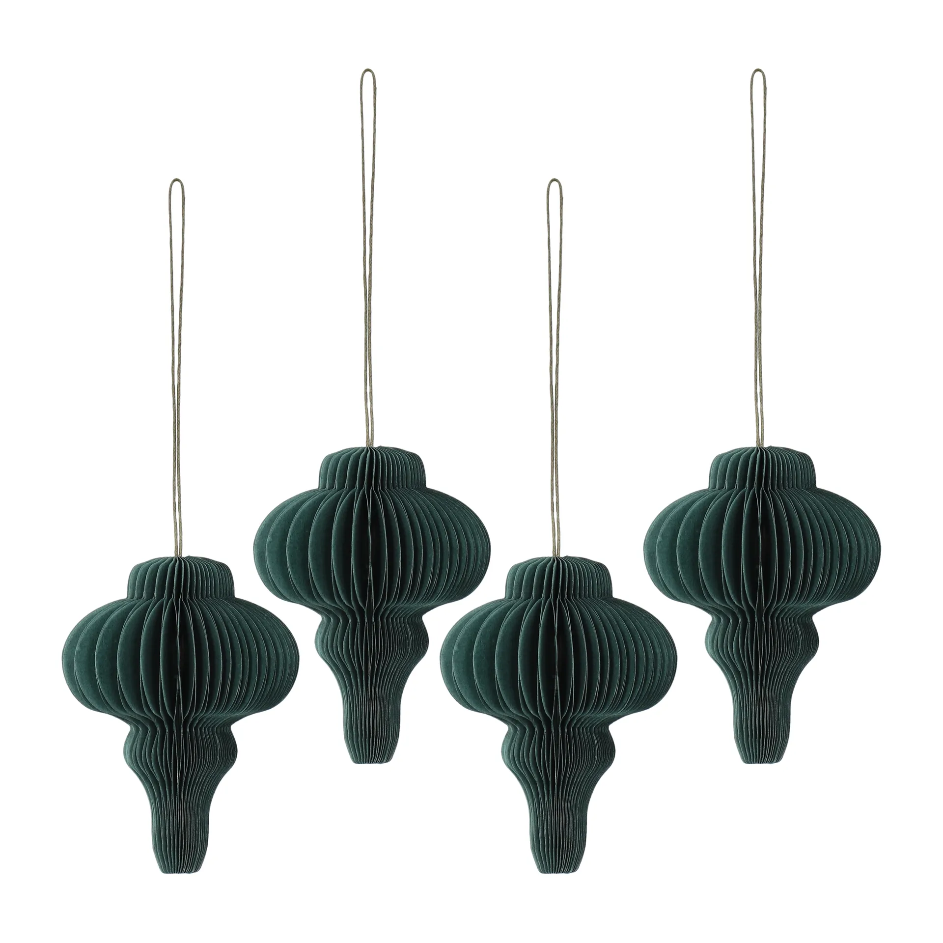 Spira baubles 4-pack, Forest Green Scandi Living