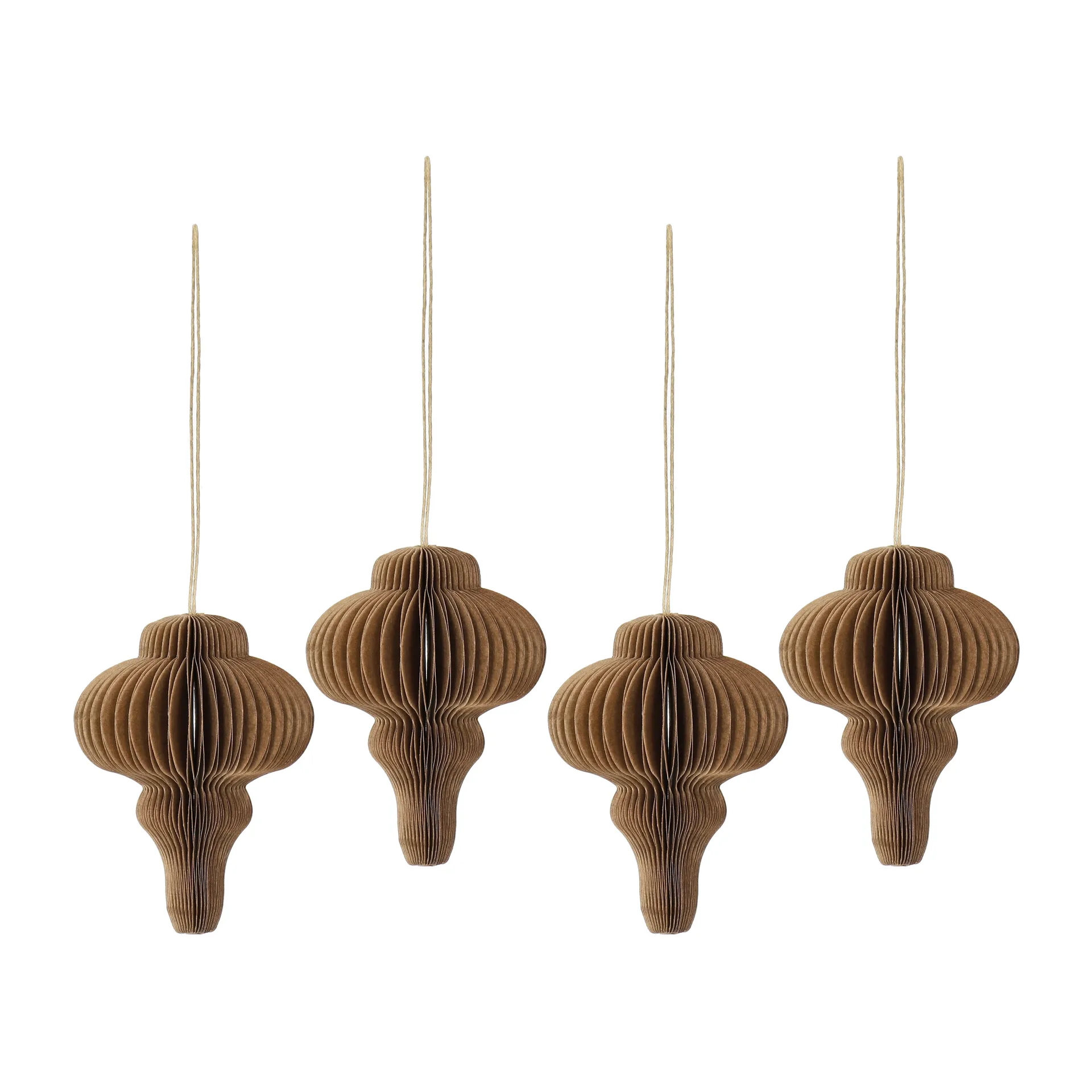 Spira baubles 4-pack, Natural Scandi Living