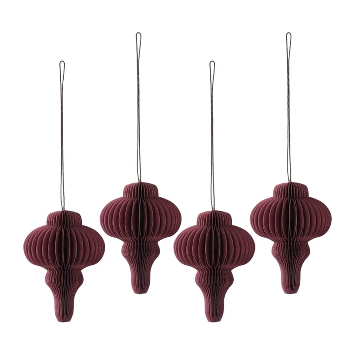 Spira baubles 4-pack - Red - Scandi Living