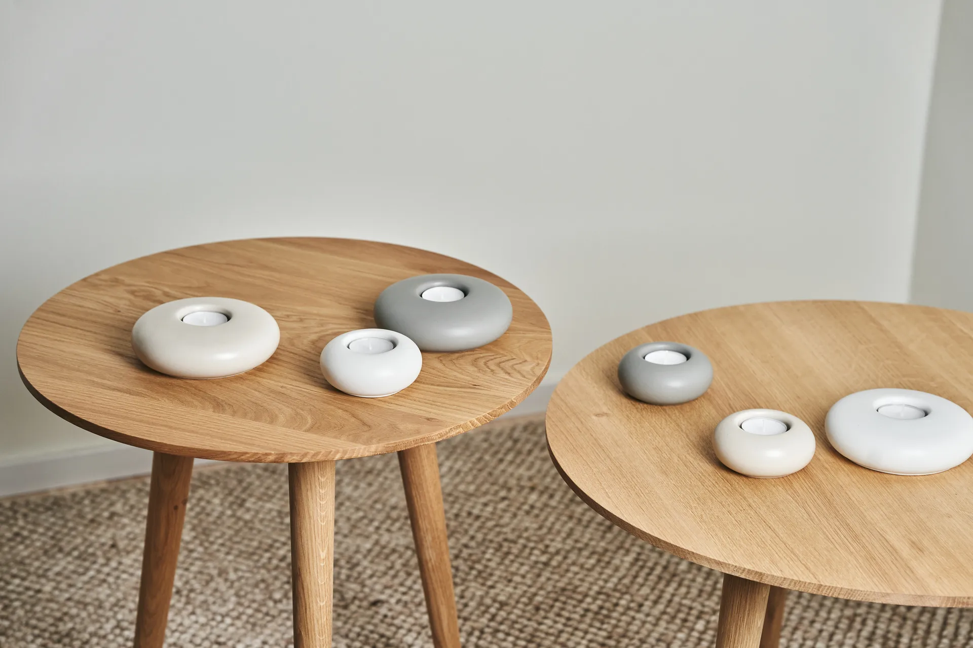 Stone lantern Ø13 cm, White Scandi Living