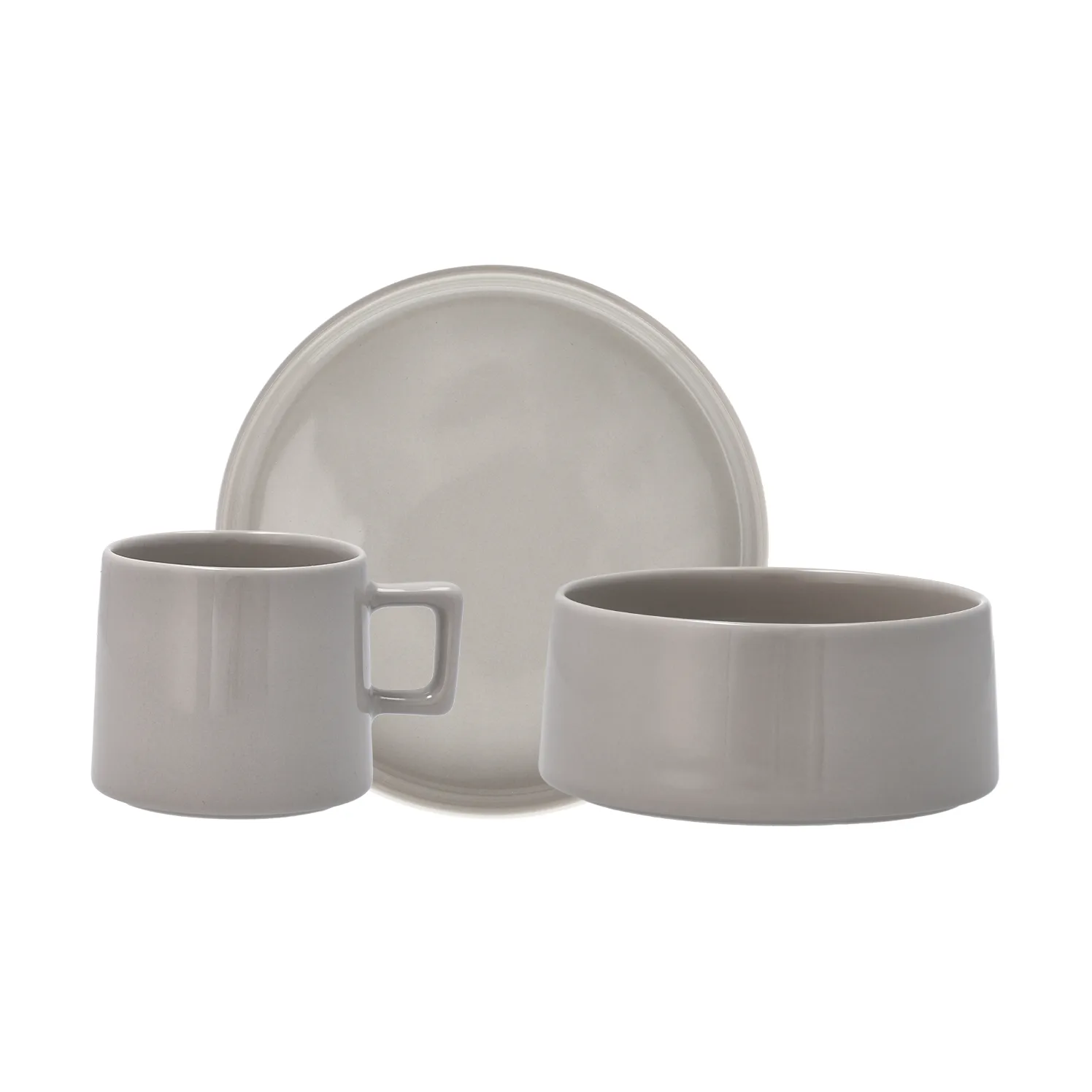 Taper breakfast set 12 pieces - Light grey Scandi Living