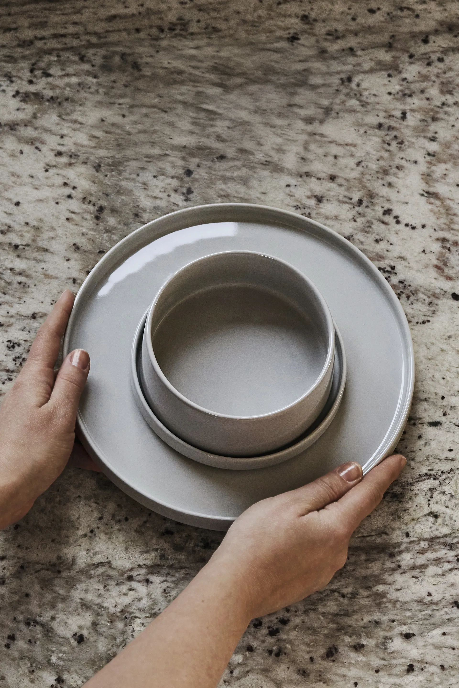 Taper breakfast set 12 pieces - Light grey Scandi Living