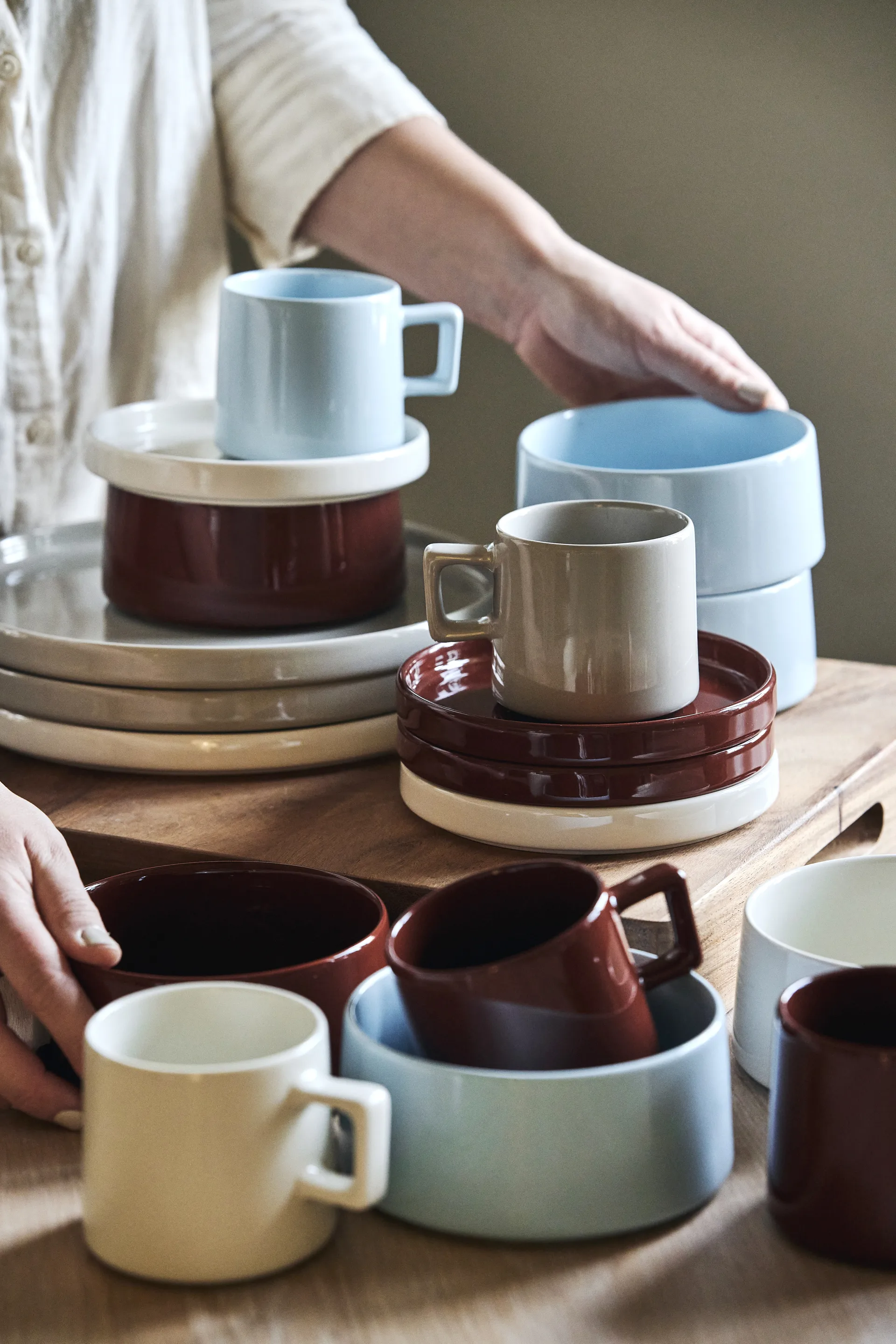 Taper breakfast set 12 pieces - Red,  Scandi Living