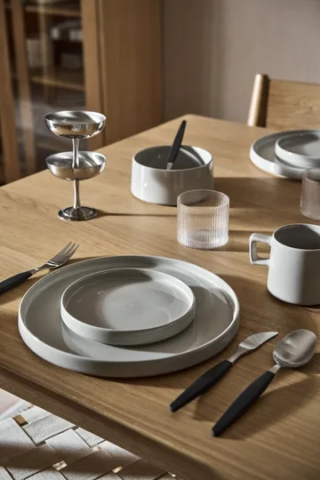 Taper dinnerware set 12 pieces - Light grey - Scandi Living