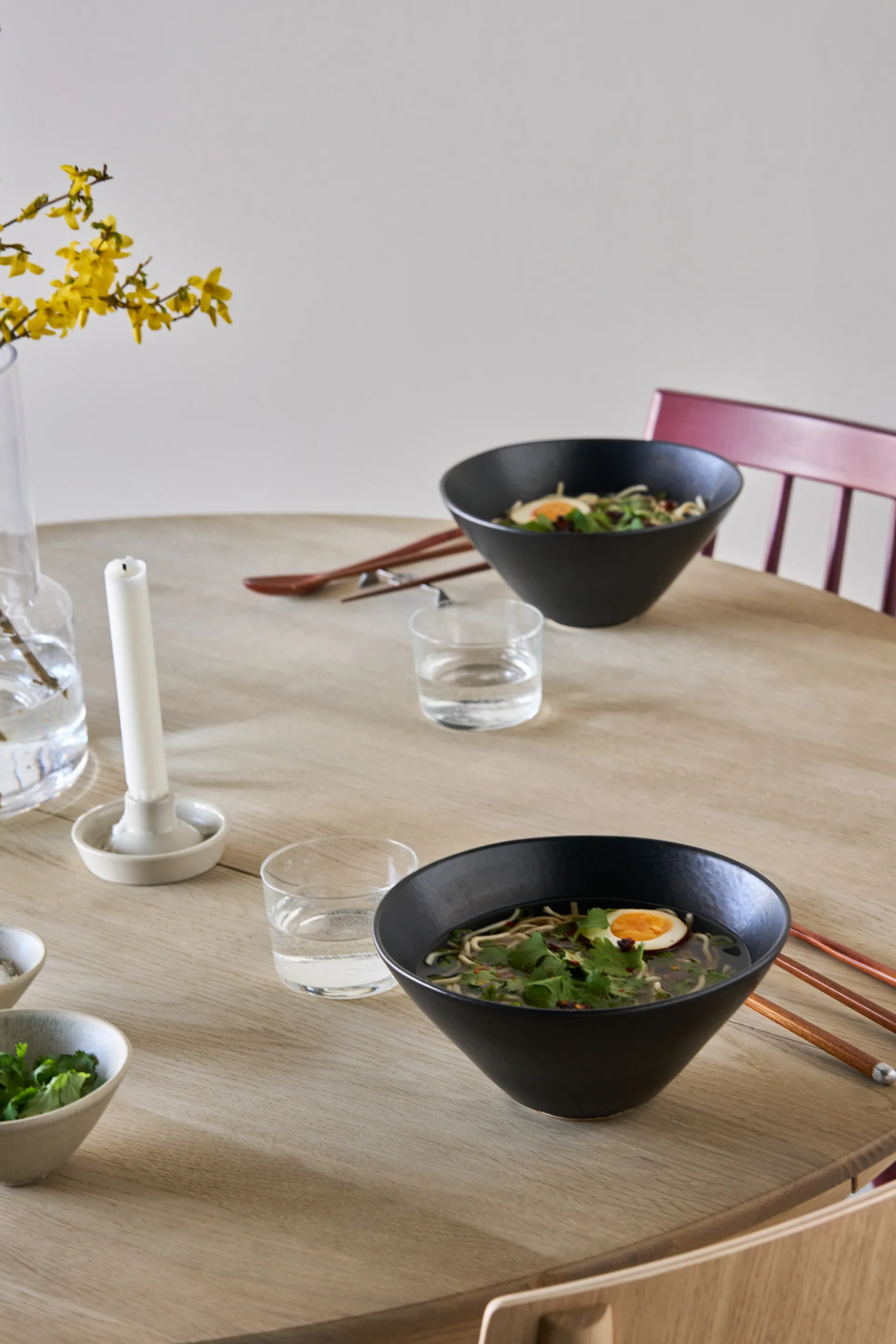 Terra ramen bowl, Black stoneware, Ø20 cm Scandi Living