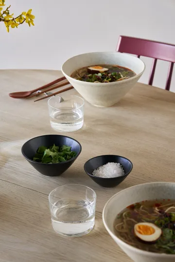 Terra serving bowl - Black stoneware, Ø12 cm - Scandi Living