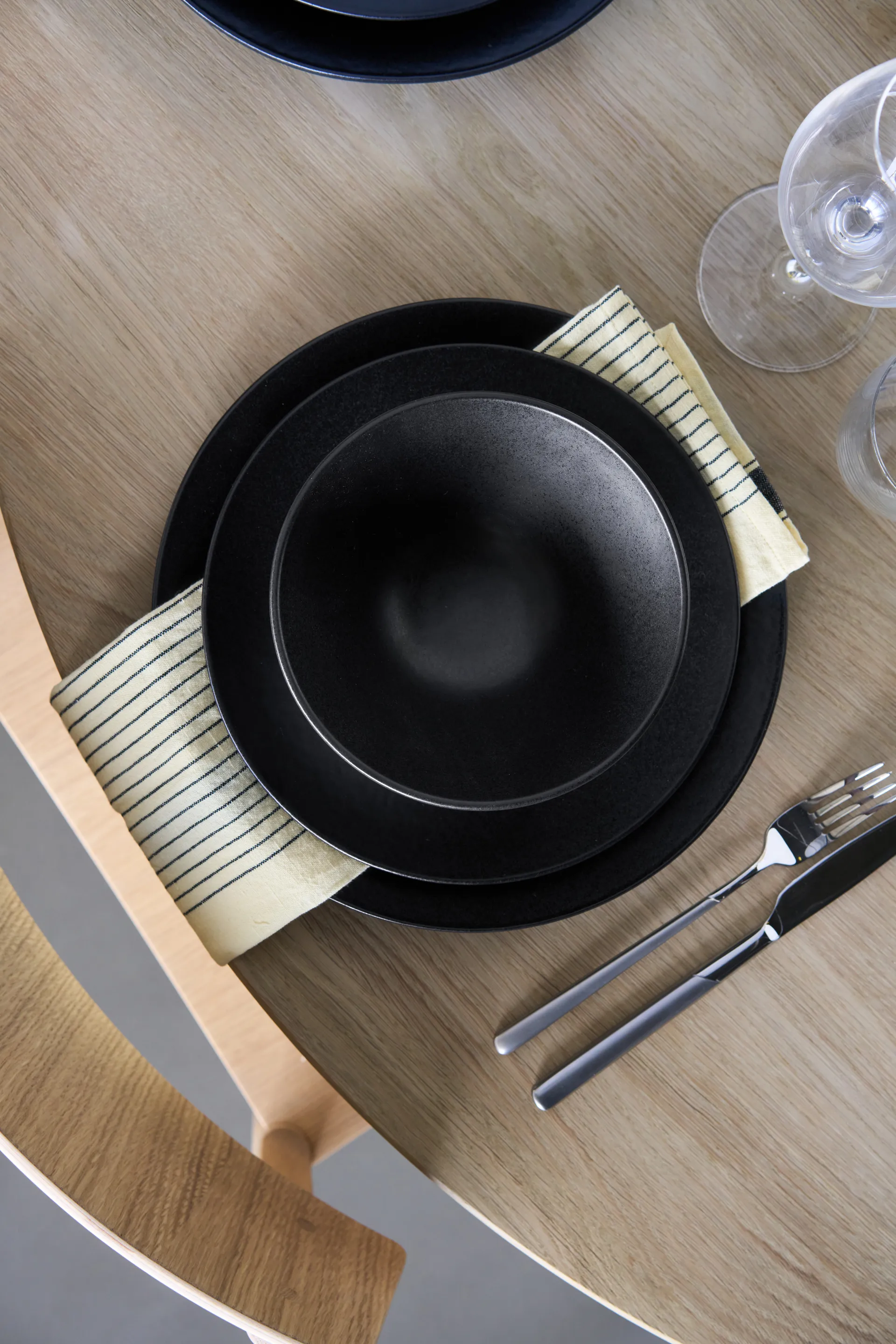 Terra side plate, Black stoneware, Ø22 cm Scandi Living