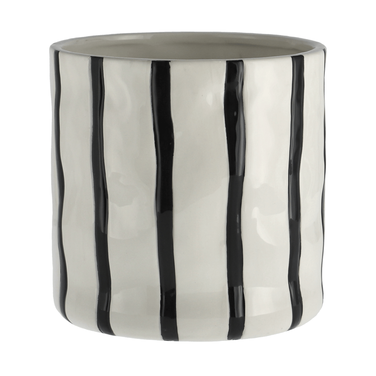 Scandi Living Thrive flowerpot Ø16 cm White-black | Scandinavian Design | Flower pots | White