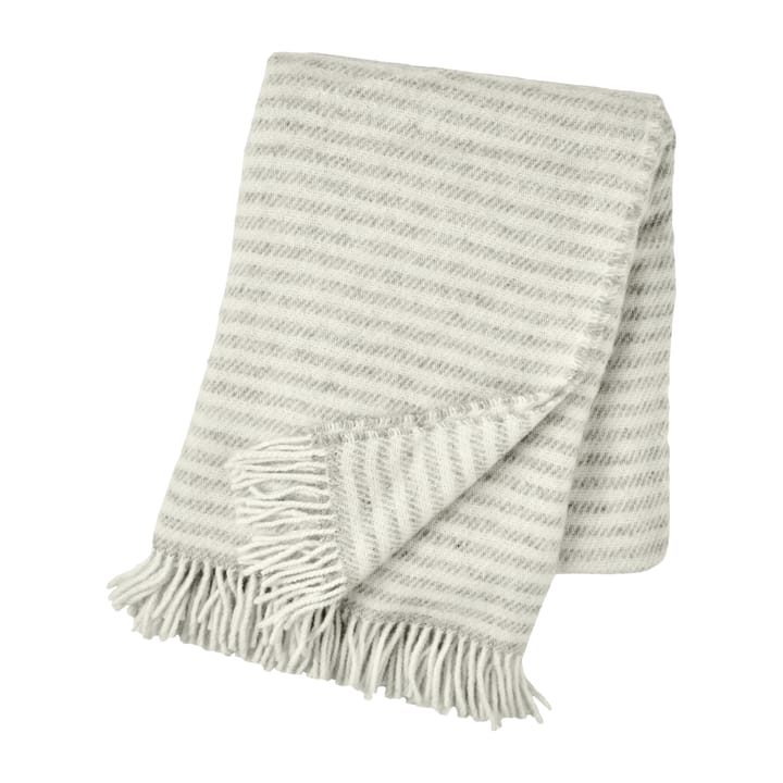 Tidal wool throw 130x180 cm - Light grey - Scandi Living