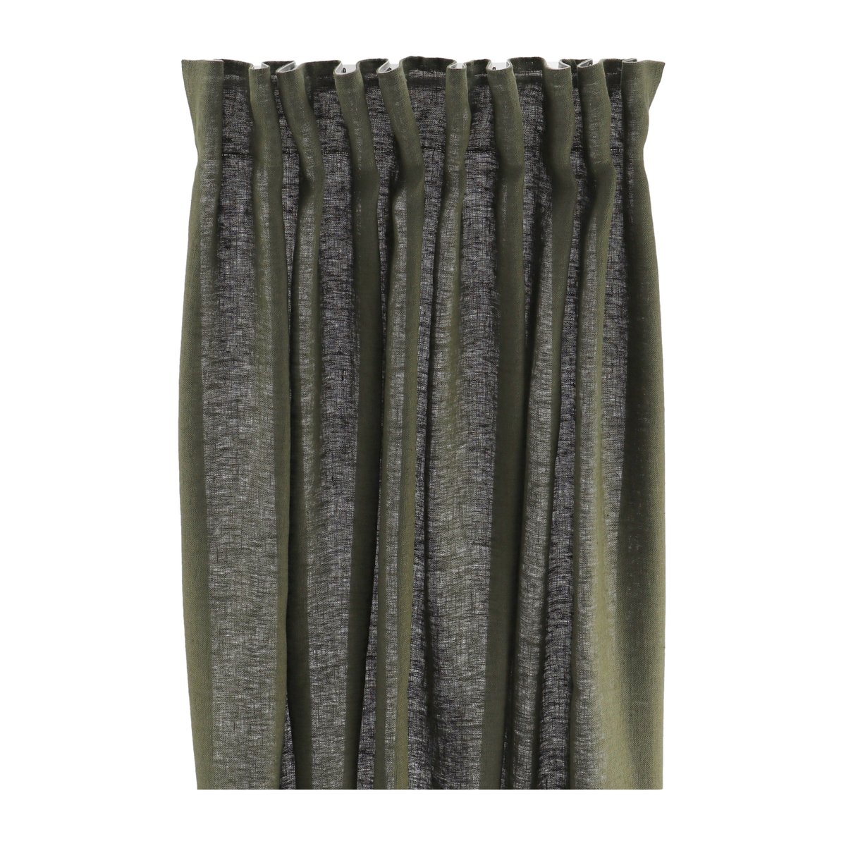 Scandi Living Tranquility curtain with multiband 139x250 cm Forest green