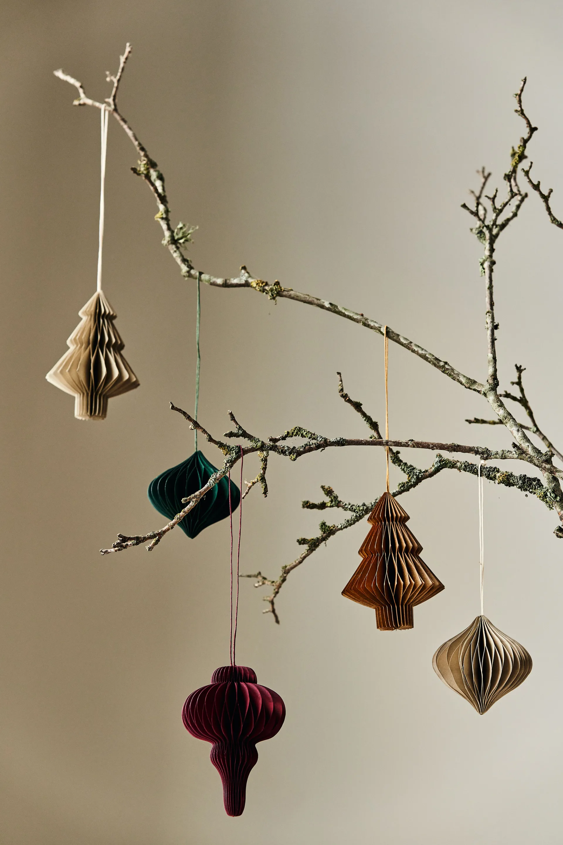 Tree baubles 4-pack, Beige Scandi Living