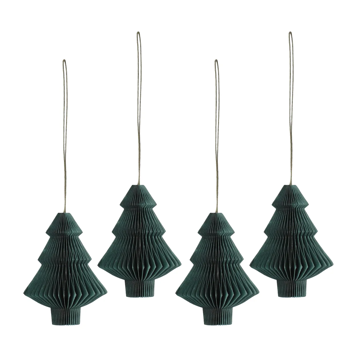 Scandi Living Tree baubles 4-pack Forest Green | Scandinavian Design | Christmas decorations | Green