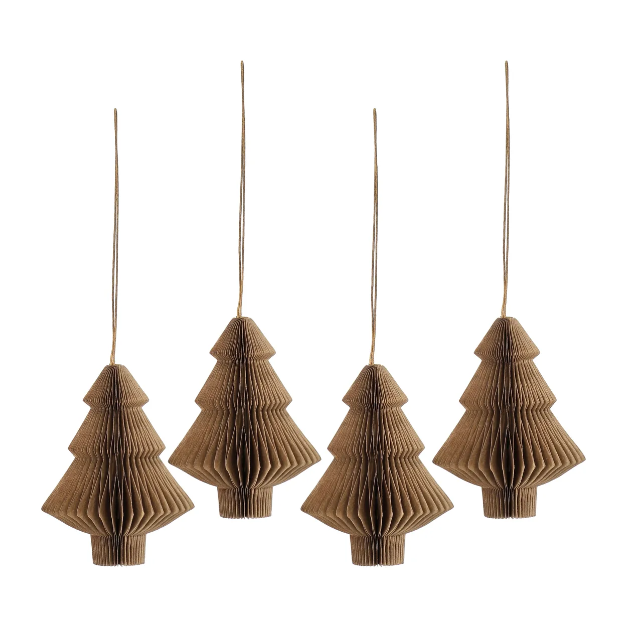Scandi Living Tree baubles 4-pack Natural | Scandinavian Design | Christmas decorations | Beige