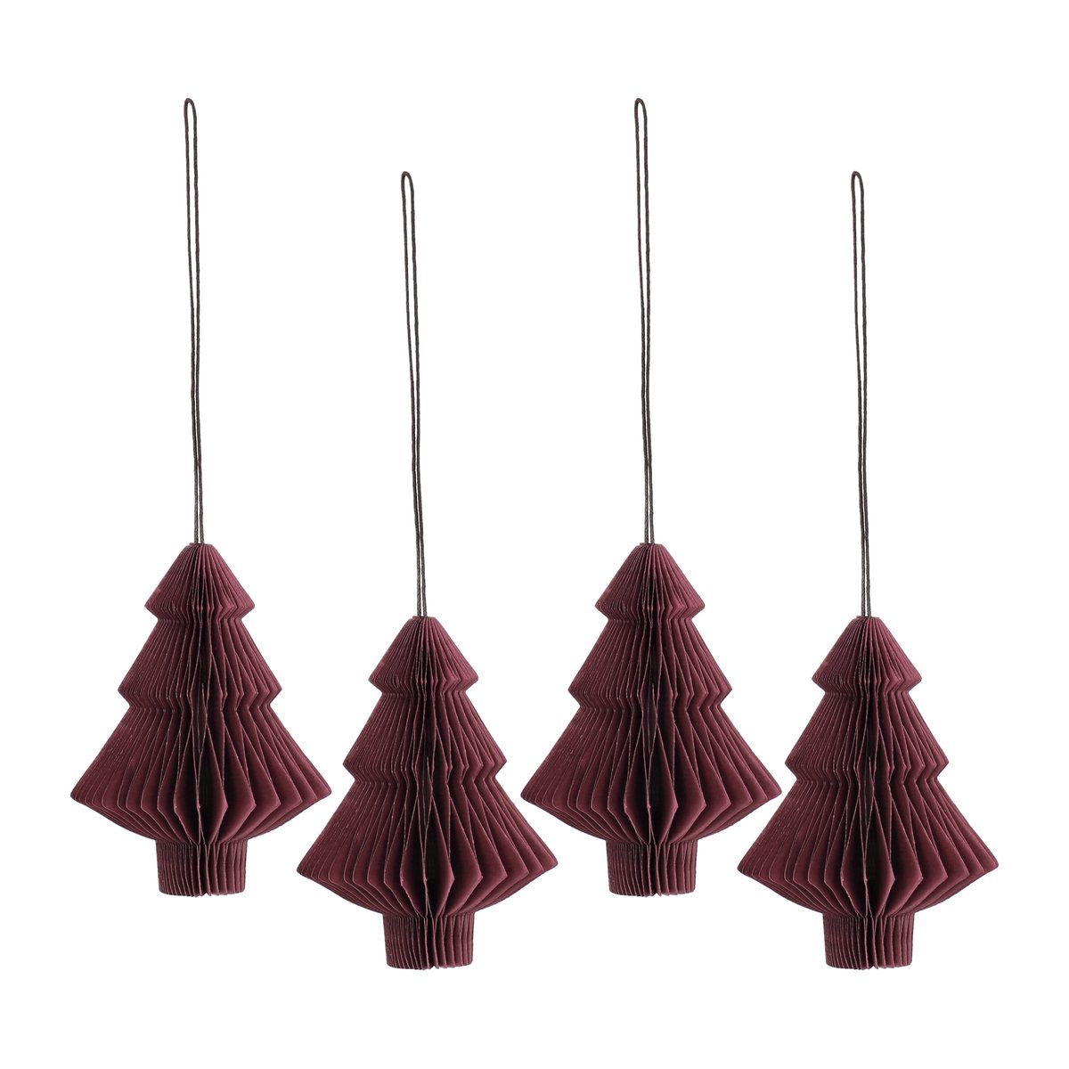 Scandi Living Tree baubles 4-pack Red | Scandinavian Design | Christmas decorations | Red