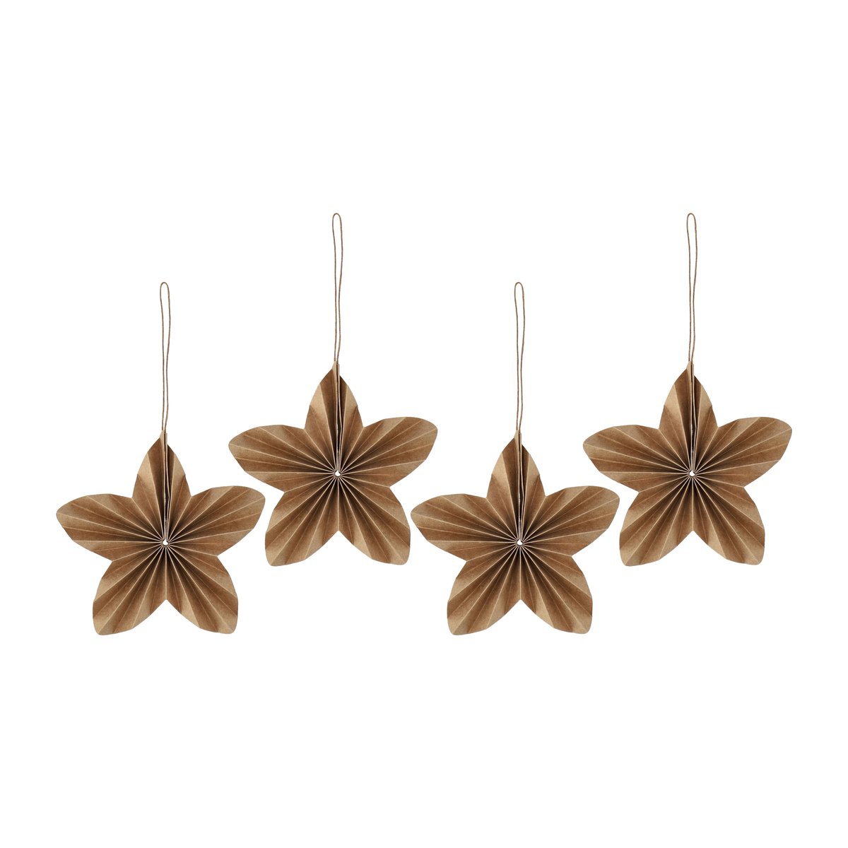 Scandi Living Twinkle baubles 4-pack Natural | Scandinavian Design | Christmas decorations | Beige