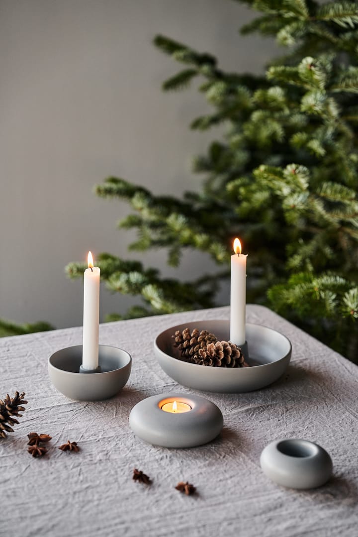 Valley candle sticks Ø12 cm - grey - Scandi Living