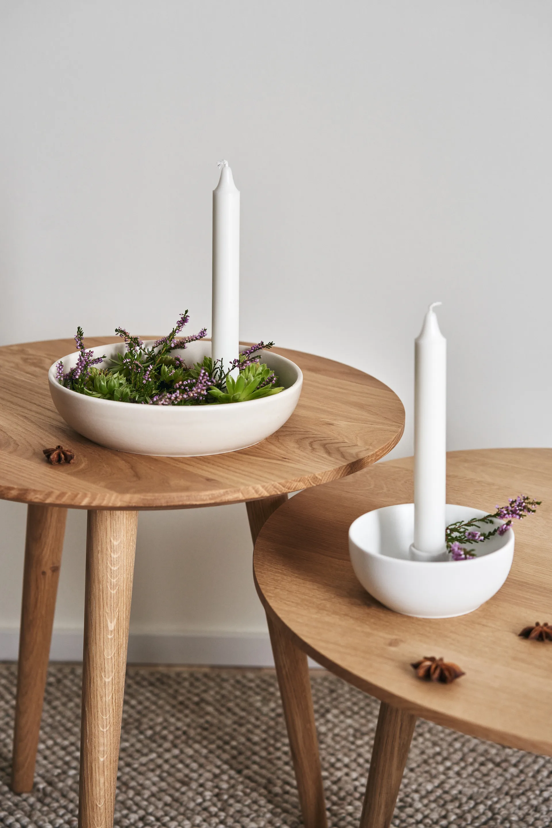Valley candle sticks Ø21 cm, Beige Scandi Living
