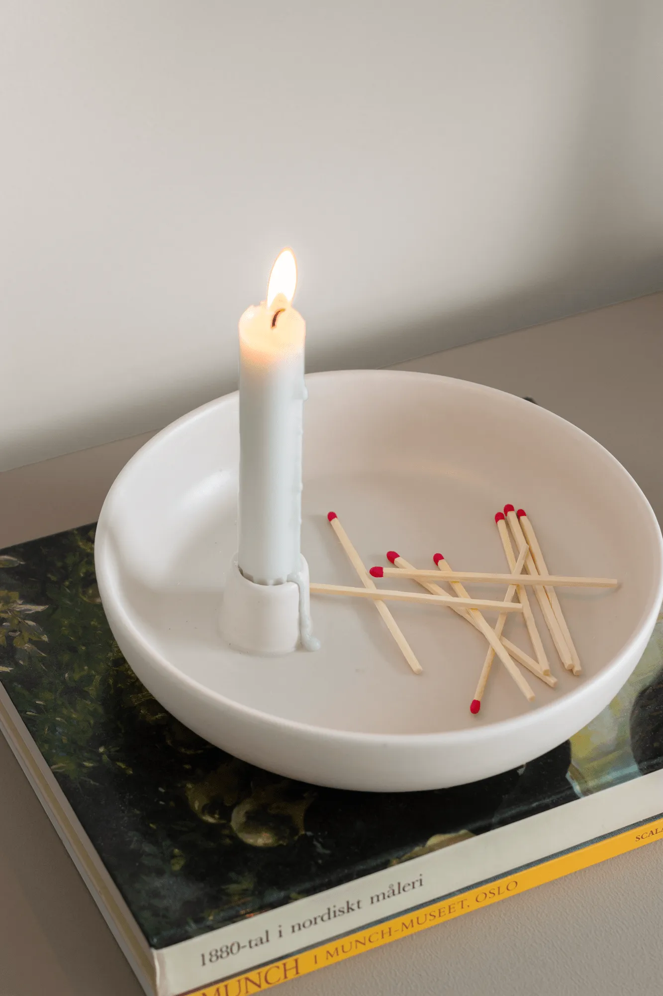 Valley candle sticks Ø21 cm, White Scandi Living