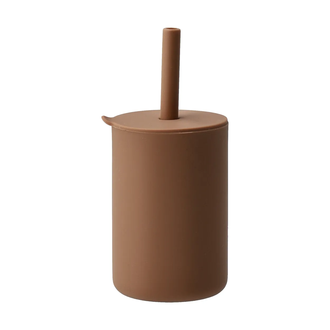 Scandi Living Vega mug with silicone straw Hazel | Scandinavian Design | Coffee cups | Brown