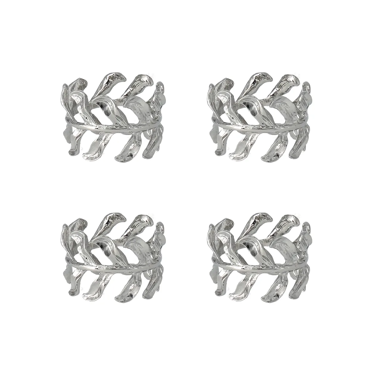Scandi Living Vine napkin ring o4,7 cm 4-pack Zinc alloy