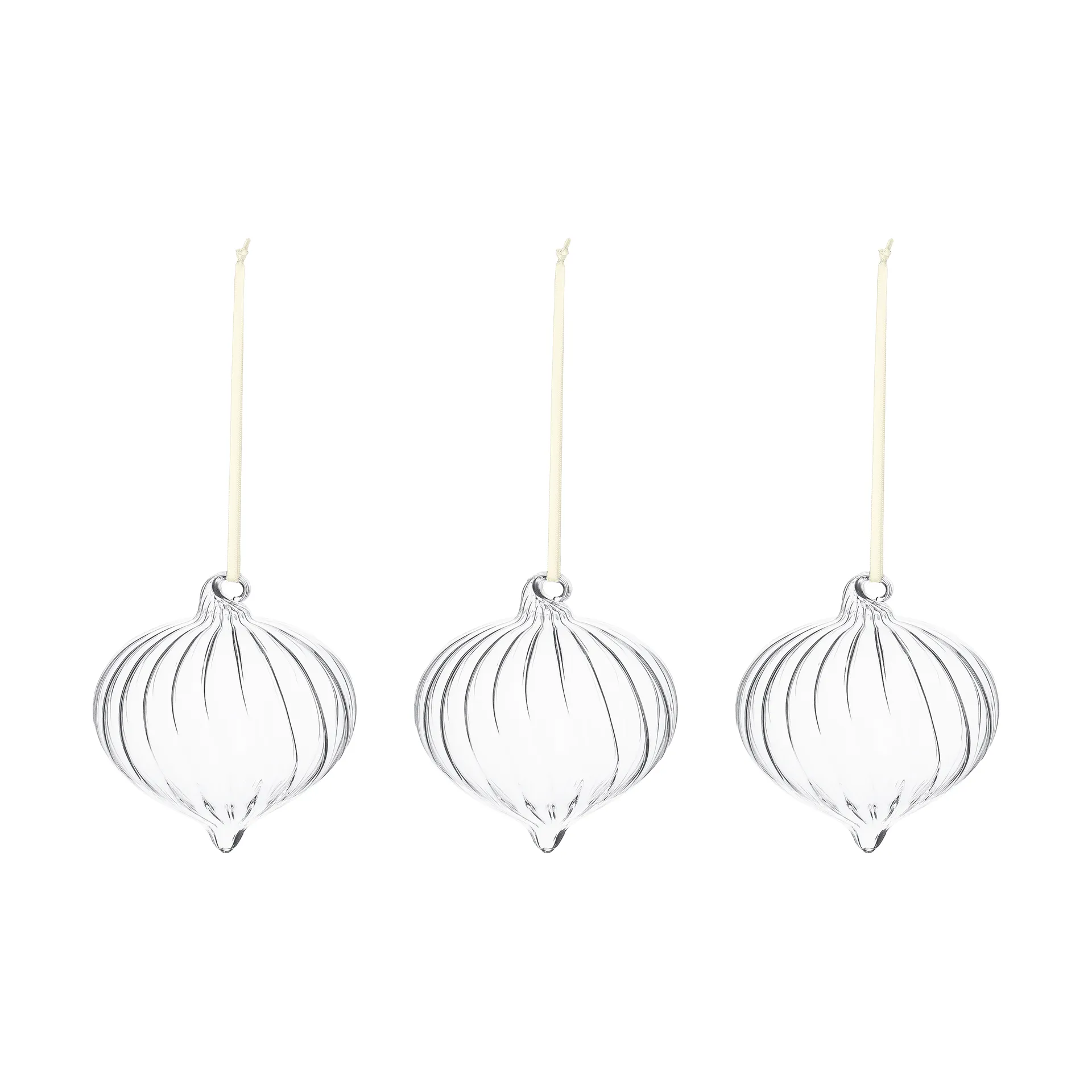 Whisper Christmas bauble 3-pack, Clear Scandi Living