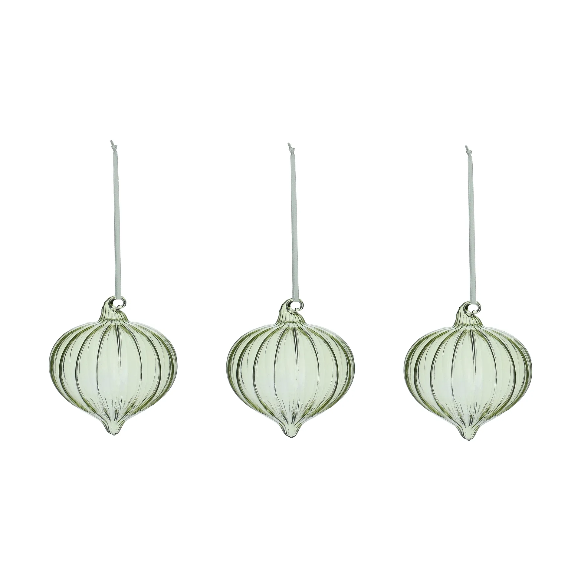 Whisper Christmas bauble 3-pack, Green Scandi Living