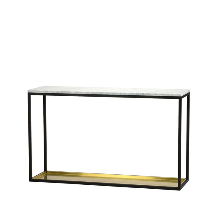 Console table 11 - Marble white, black lacquered stand - Scherlin