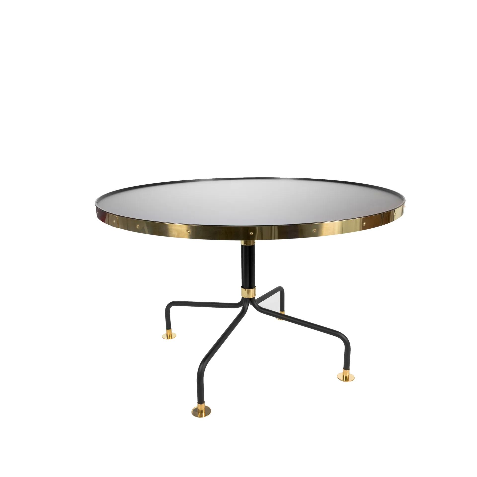 Dining table 12, Black. brass Scherlin