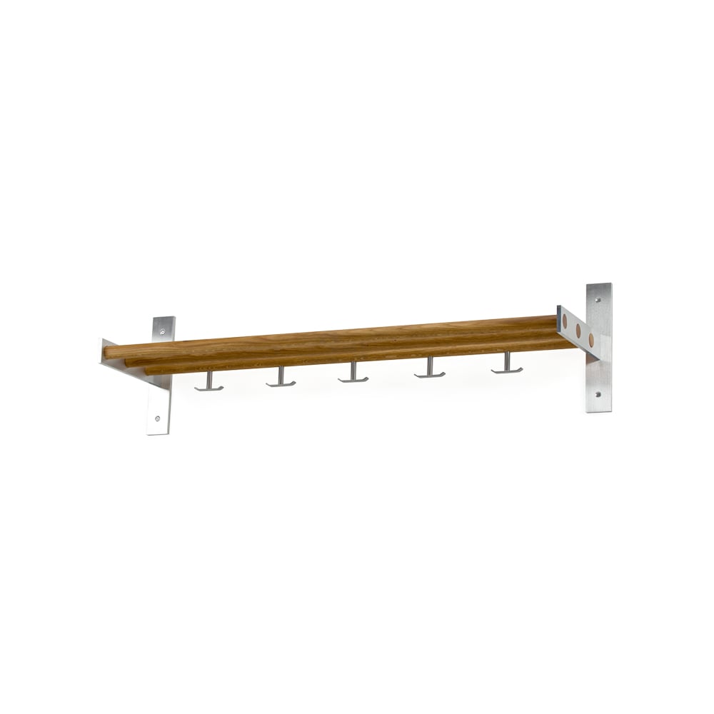 Scherlin Hall shelf 4 Oiled oak, aluminium stand | Scandinavian Design | Hat Racks & Hat Shelves | Beige
