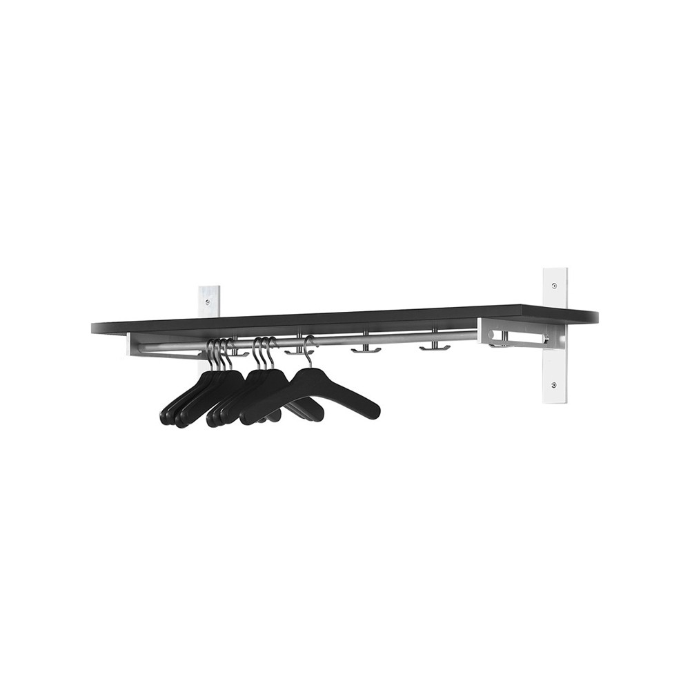 Scherlin Hall shelf 7 Oak black stained | Scandinavian Design | Hat Racks & Hat Shelves | Black