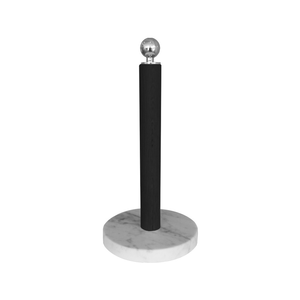 Scherlin Kitchen roll holder Black, silver knob | Scandinavian Design | Kitchen towel holders | Black