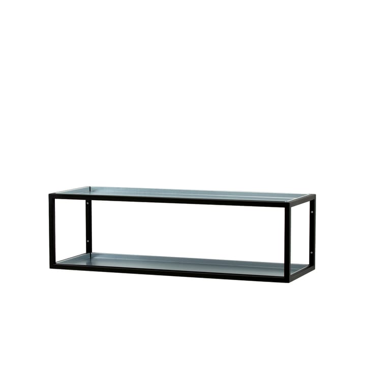 Shoe shelf 11 - Black lacquer, zinc plate, 2 levels - Scherlin